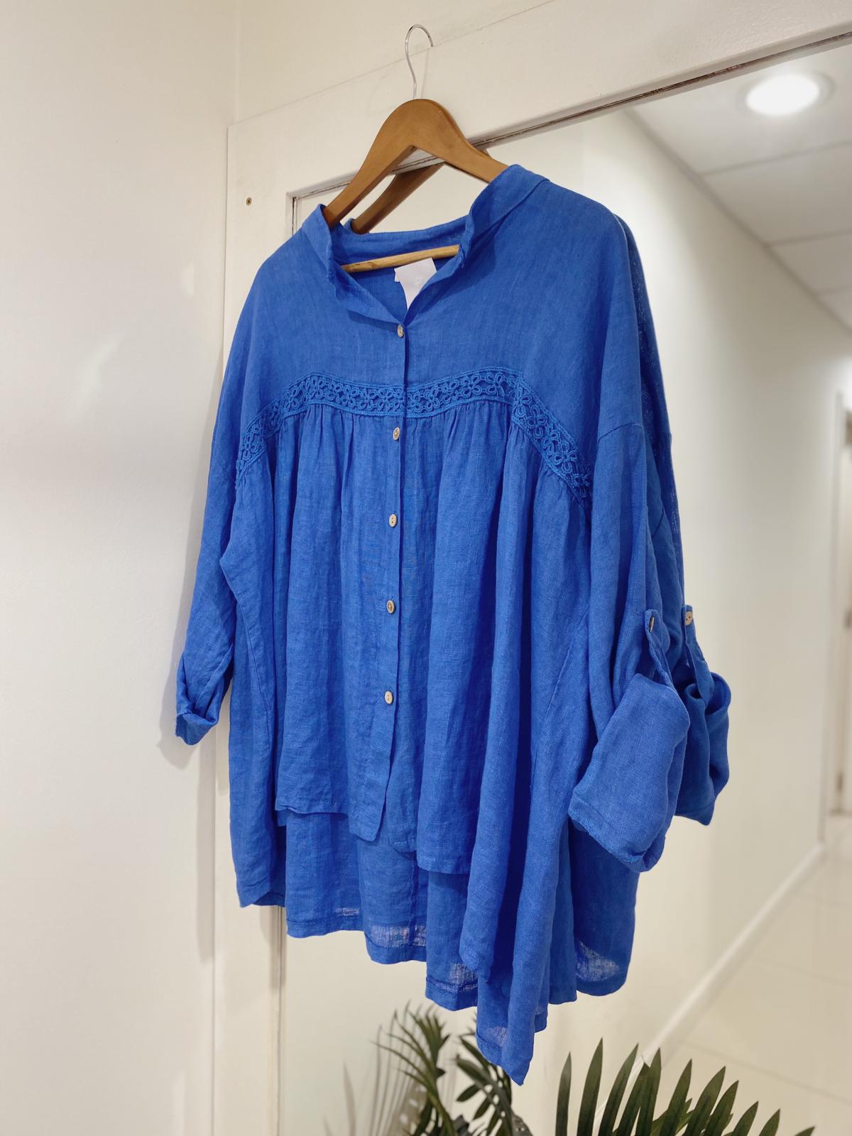 Blusa Lino Flower - Imagen 3