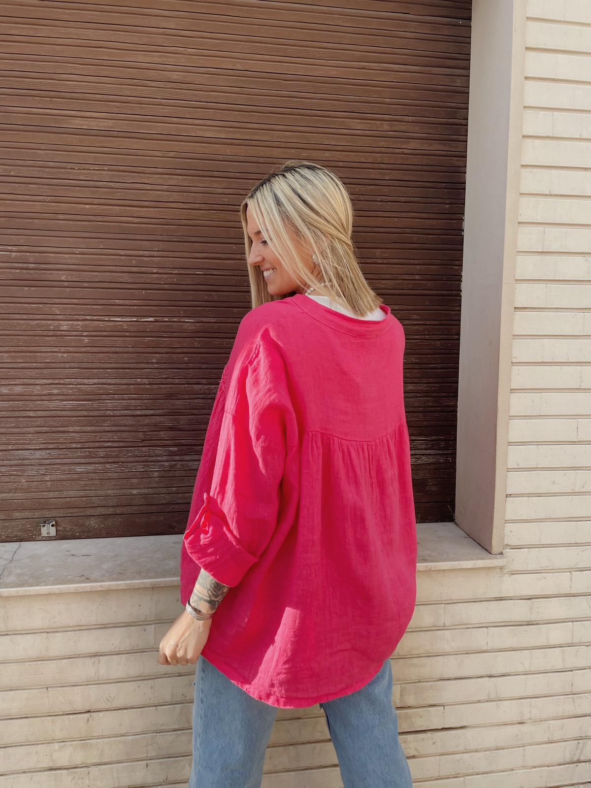 Blusa Lino Flower - Imagen 6
